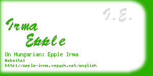 irma epple business card